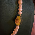 "Pure Green Energy on your neck." pearl necklace
