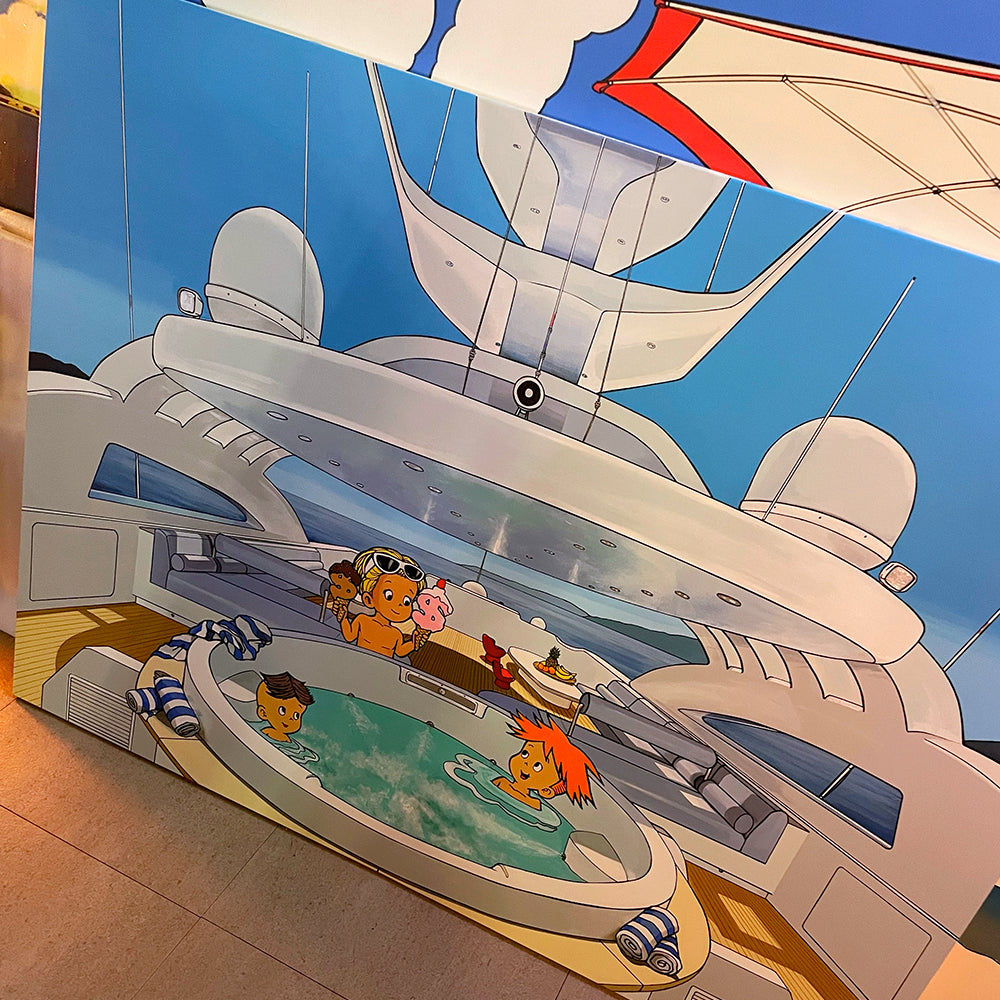 'A boat day' original painting