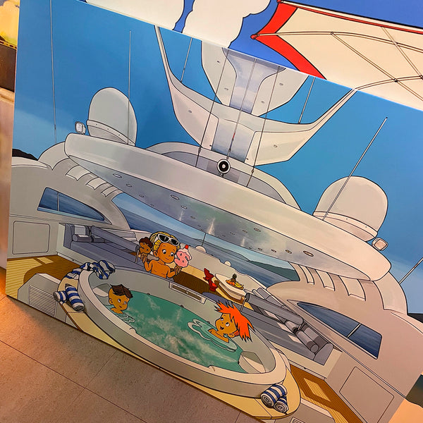 'A boat day' original painting