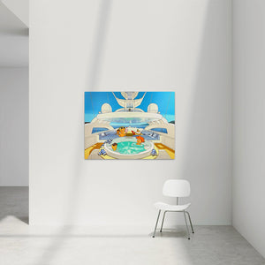 'A boat day' original painting
