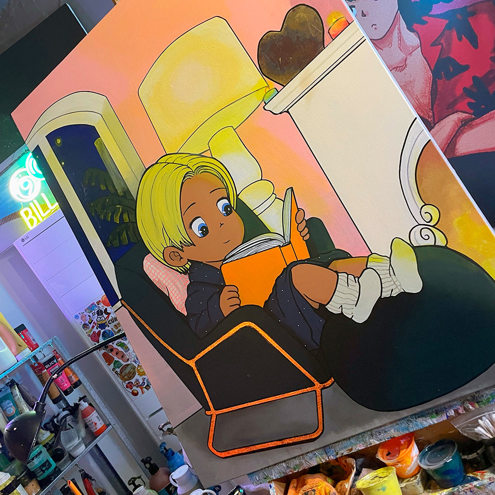 Cozy night (favorite time of the day) Original painting