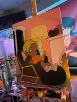 Cozy night (favorite time of the day) Original painting