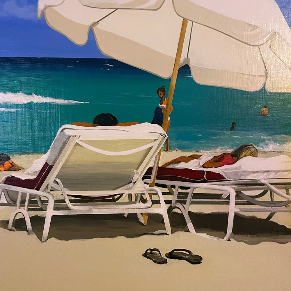 'Clear water beach' original painting