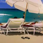 'Clear water beach' original painting