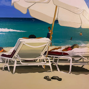 'Clear water beach' original painting