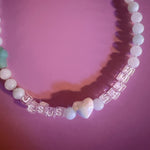 "Jesus Saves" Aquamarine Gemstone Necklace