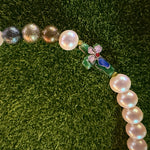 'God is love' pearl necklace