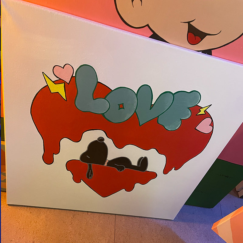 SNOOPY 'LOVE' original painting