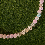 'Loved' glass pearl necklace