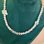 'Loved' glass pearl necklace
