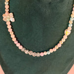 'Loved' glass pearl necklace