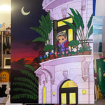 Tropical night original painting