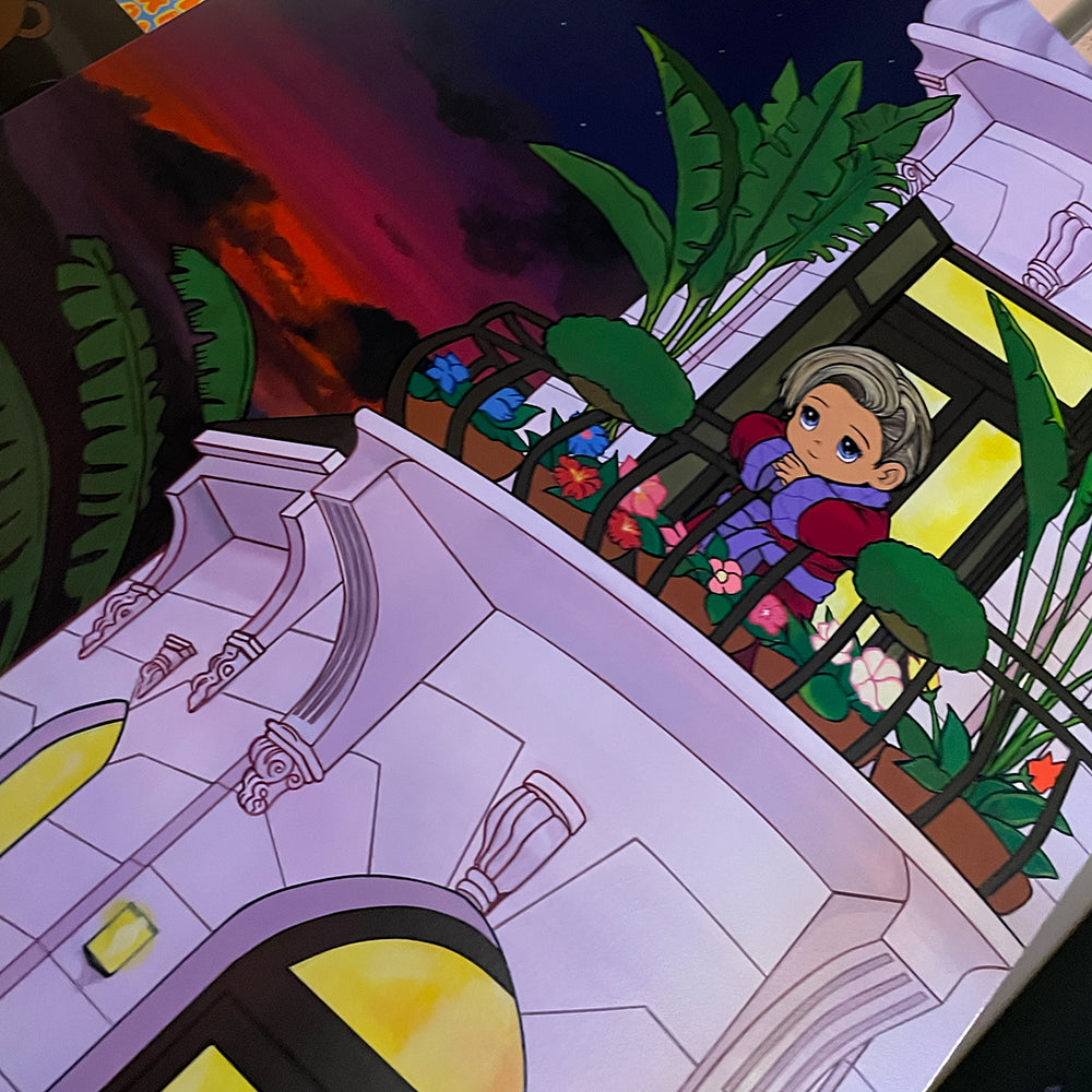 Tropical night original painting