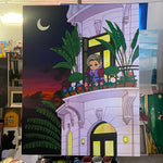 Tropical night original painting
