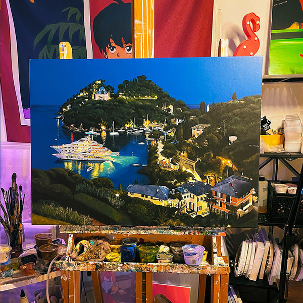 'Portofino night' original painting