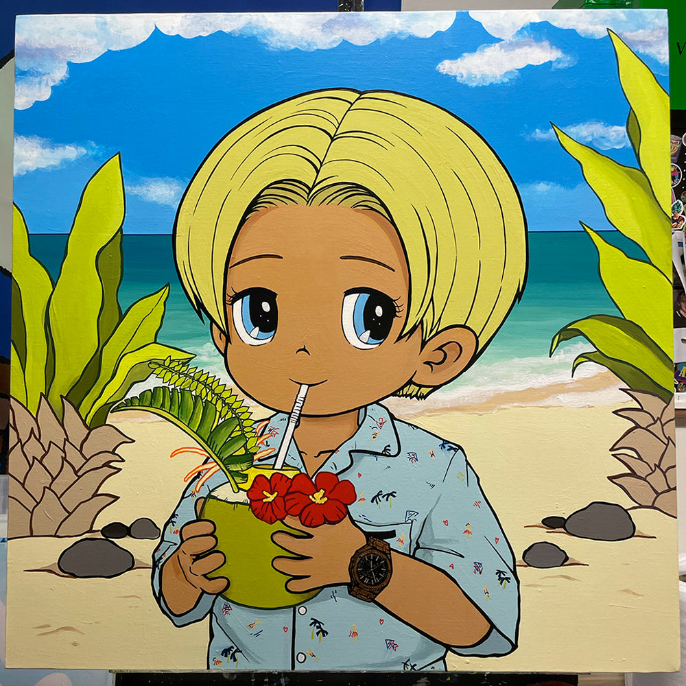 'Beach day' original painting