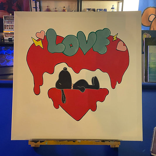 SNOOPY 'LOVE' original painting