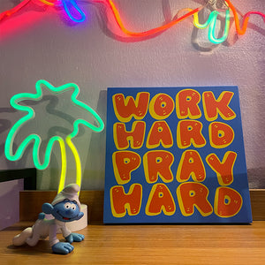 WORK HARD PRAY HARD Canvas print