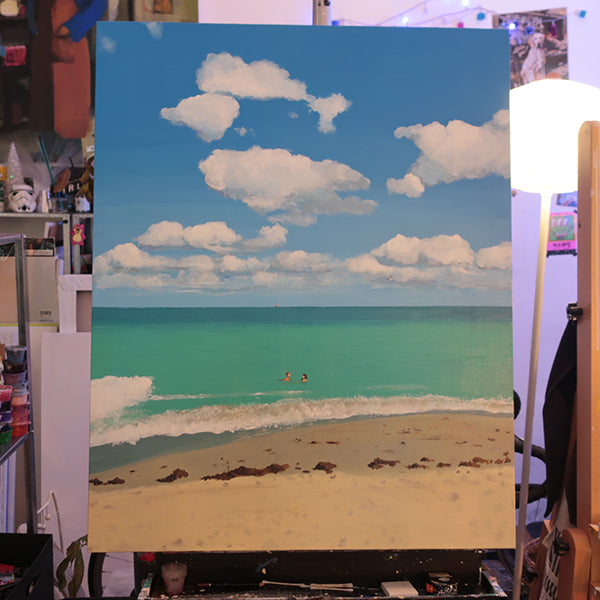 BEACH LOVE ORIGINAL ACRYLIC PAINTING